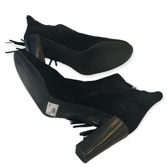 KAREN MIlLEN Black Tassle Suede Ankle Boots Size 39/8 - Picture 8 of 9
